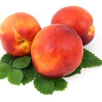 food, fresh, fruit, isolated, leaf, nectarine, organic, peach, red, nature, ripe, vitamin